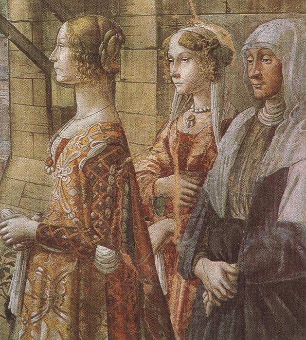 Sandro Botticelli Domenico Ghirlandaio,Stories of St John the Baptist,The Visitation (mk36) oil painting picture